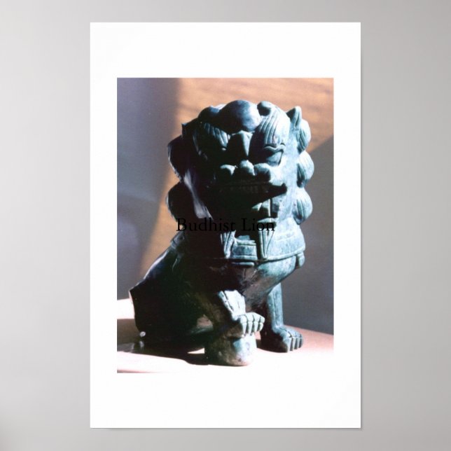 Póster Leão budista (Frente)