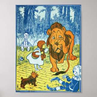 Póster Leão cobarde