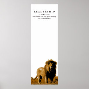Poster Leão de Citação de Liderança Motivacional