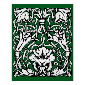 Póster Leão de Entrelaçamento do Início do Século XX