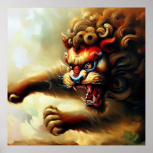 Poster Leão de Foo Chinês (10)