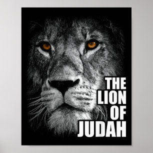 Poster Leão de Judá Jesus Fé Cristã Sobre o Medo