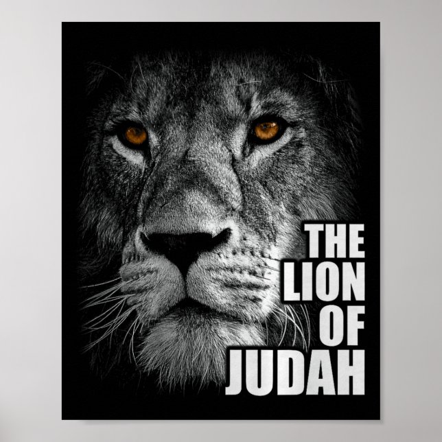 Poster Leão de Judá Jesus Fé Cristã Sobre o Medo Prem (Frente)