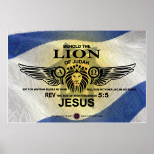 Poster Leão de Judah - Inglês