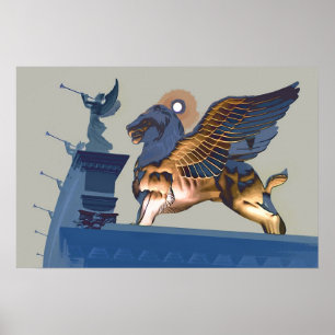 Póster Leão e anjos