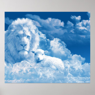 Poster Leão e Lambe nas Nuvens