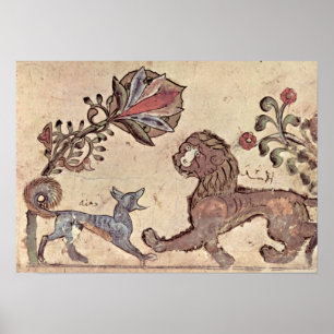 Póster Leão e o chacal Dimna por Kais Salman