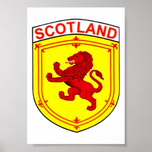 Póster Leão galopante / bandeira da Escócia