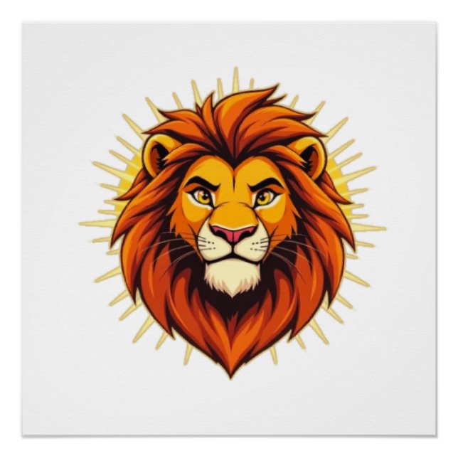 Póster Leão Majestoso – Rei do Poder e da Autoridade (Frente)