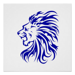 Póster Leão Rei da selva, presentes de amantes de leões,