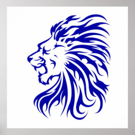 Poster Leão Rei da selva, presentes de amantes de leões,