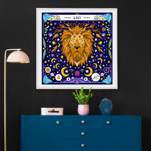 Poster Leão: “Rugido Real” Zodíaco