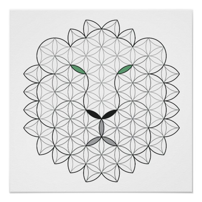 Póster Leão Sagrado, B01/BW. (Frente)