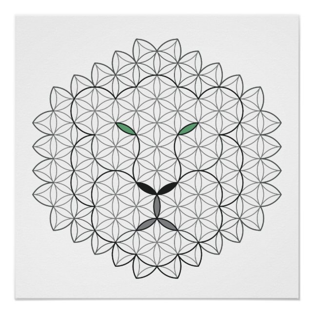 Póster Leão Sagrado, B051/BW. (Frente)