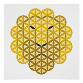 Póster Leão Sagrado - Leão da Vida Sólido SMLB.