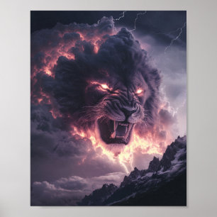 Poster Leão Tempestuoso Rei