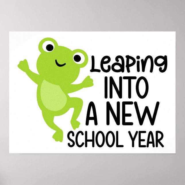 Poster Leaping Into Learning – Fun & Fresh Start Design (Frente)