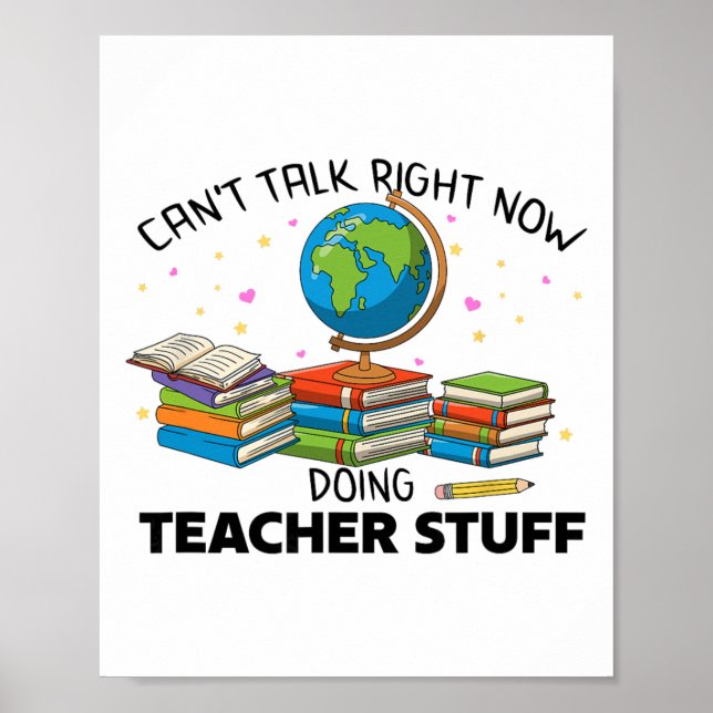 Poster Learning Exams Student Learn Can't Talk Doing Teac (Frente)