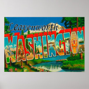 Póster Leavenworth, Washington - grandes cenas da letra