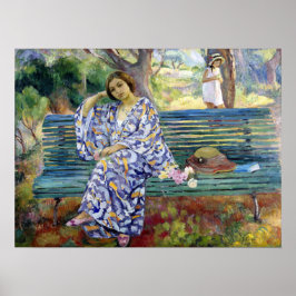 Poster Lebasque - Jovem Mulher Sentada Num Banco 1911