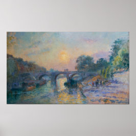 Poster Lebourg - A Ponte Marie Ao Pôr-do-Sol