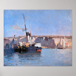 Poster Lebourg - Dieppe Steam Amarre 1881