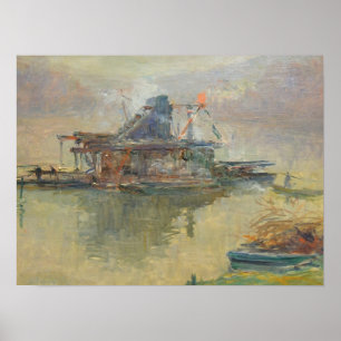 Poster Lebourg - Dredger No Sena Perto De Rouen