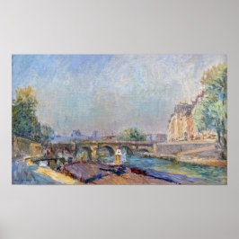 Poster Lebourg - Pont Neuf e o Sena 1905