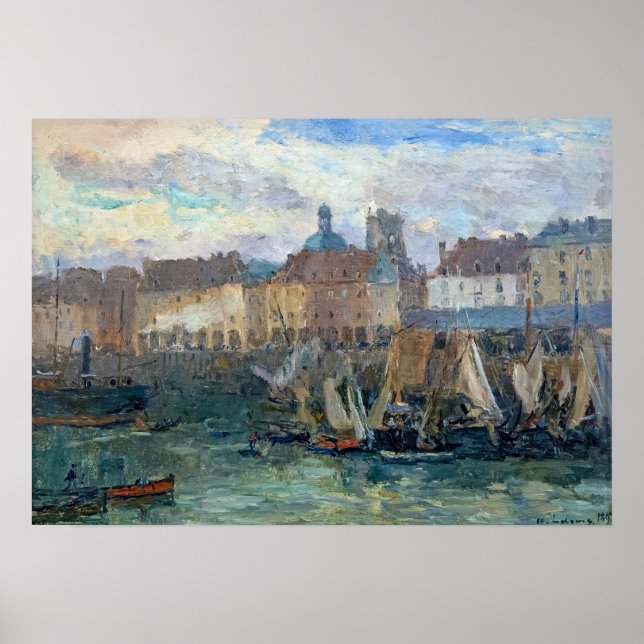 Poster Lebourg - Porto de Dieppe 1893 (Frente)