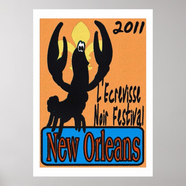 Póster L'écrevisse Noir 2011 Nova Orleans (Frente)