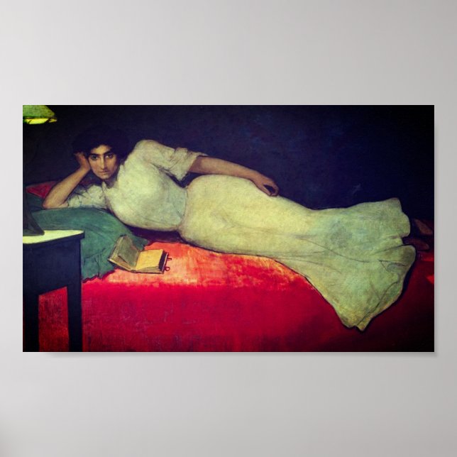 Poster Lectura - por Julio Romero de Torres (1900) (Frente)