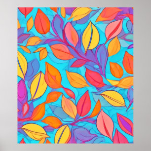 Poster LED Lit Brothel: Folhas de Cartoon