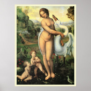 Poster Leda e o Cisne por Leonardo da Vinci