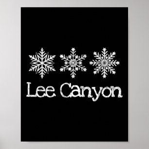 Poster Lee Canyon Nevada Frosty Snowflakes Esquiando Esqu