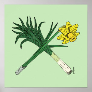 Póster Leek e Daffodil cruzados
