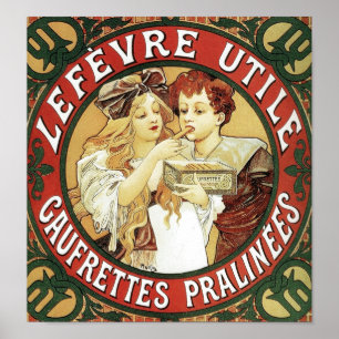 Poster Lefevre Utile por Alphonse Mucha