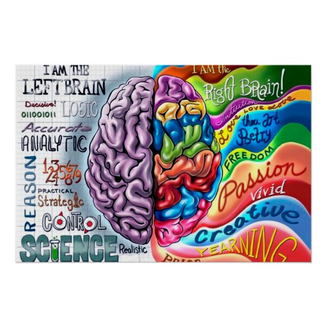 Póster Left and right side of the brain (Frente)