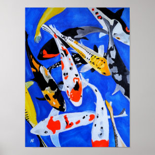 Poster Legado da Pintura Japonesa de Koi por Alfred Fox