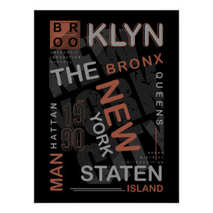 Póster Legado de Boroughs da NYC
