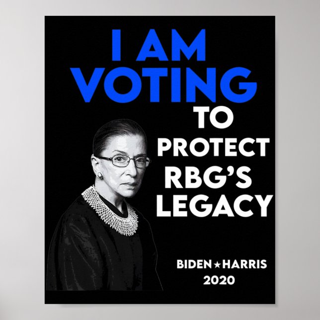 Poster Legado de Ruth Bader Ginsburg Vote Biden 2020  (Frente)