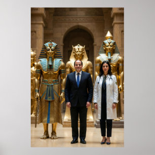 Poster Legado do Egito Presidente El-Sisi Dá as Boas-Vin