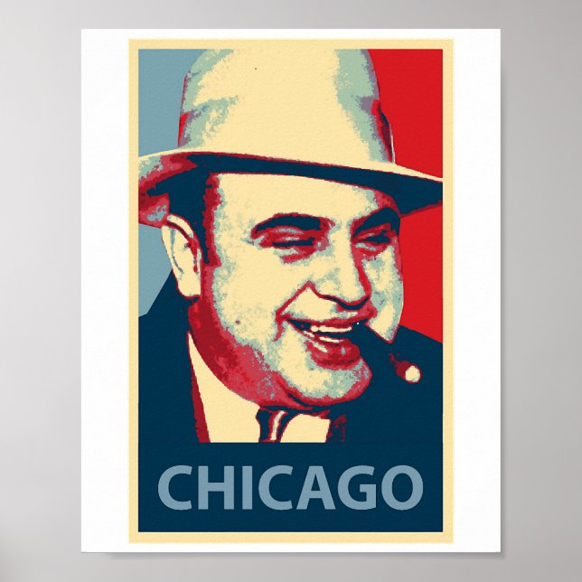 Poster Legal Al Capone Gangster Italiano Chicago Hope Óbá (Frente)