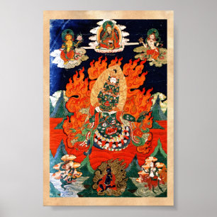 Poster Legal arte oriental tibetana deus thangka tatuagem