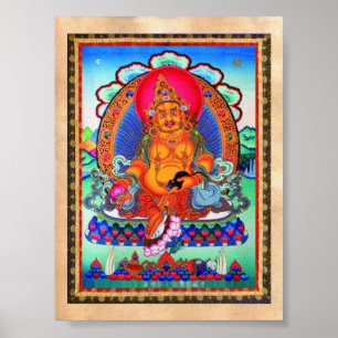 Póster Legal arte oriental tibetana thangka Jambhala