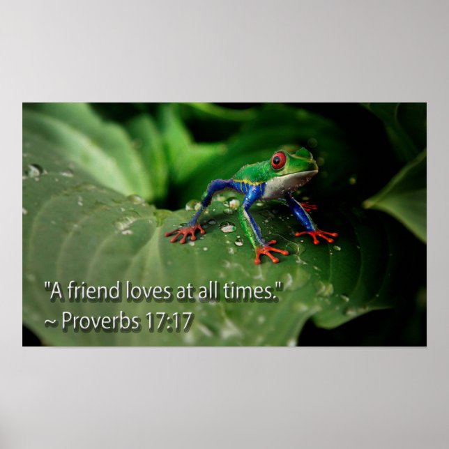 Poster Legal Bíblia cristã cita ditas inspiradoras (Frente)