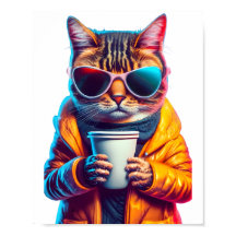 Legal Café Cat Moderno Na moda