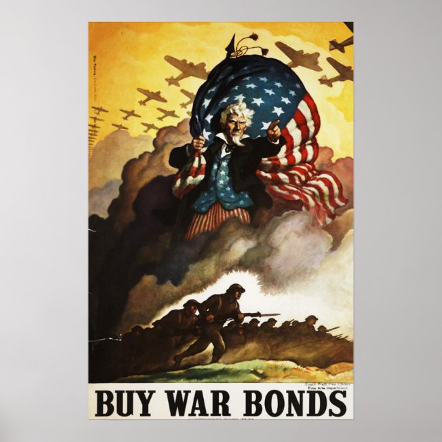 Poster legal com Motivo WWII (Frente)