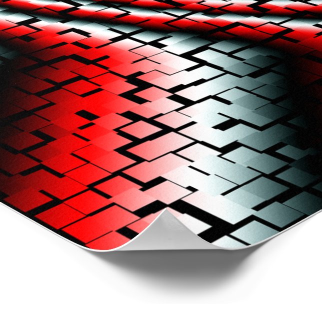 Póster Legal cúbes tridimensional incrível (Borda)