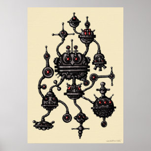 Poster legal da arte gráfica da robótica