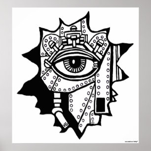 Poster legal da arte gráfica do cyborg